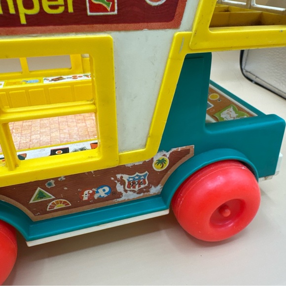 Vintage Fisher Price Little People Play Family Camper Top & Truck - see pics - Picture 3 of 11